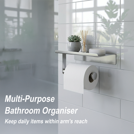 Self Adhesive Toilet Paper Holder with Phone Shelf