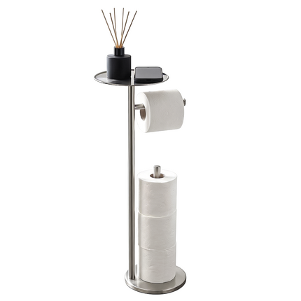 Toilet Roll Holder Free Standing - Chrome