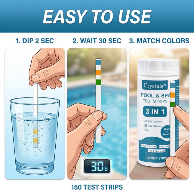 Hot Tub, Pool and Spa Test Strips