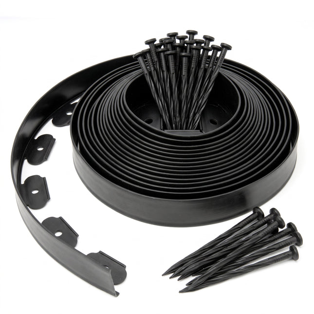 5cm Lawn Edging With Plastic Pegs