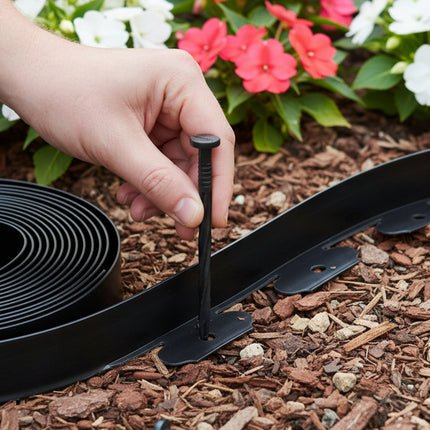 5cm Lawn Edging With Plastic Pegs