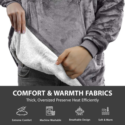 Long Plush Oversized Hoodie Blanket