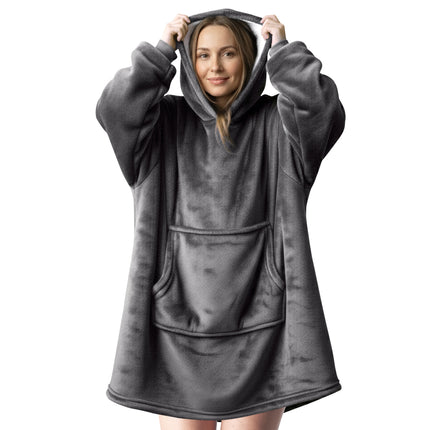 Long Plush Oversized Hoodie Blanket