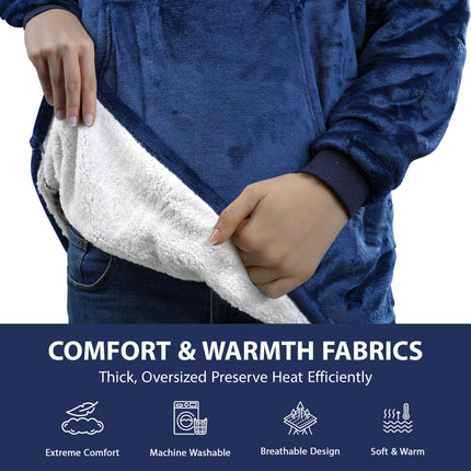 Long Plush Oversized Hoodie Blanket