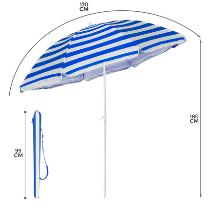 1.7M Garden Sun Umbrella Parasol