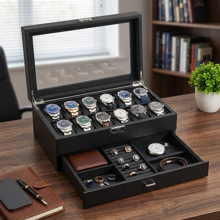 12 Slot Watch Box Organiser