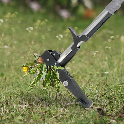 Weed Puller Hand Tool with 4 Claws & Foot Pedal for Root Removal
