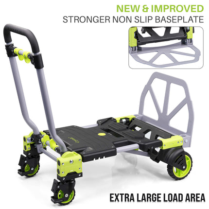 Telescopic handle trolley for easy lifting and control