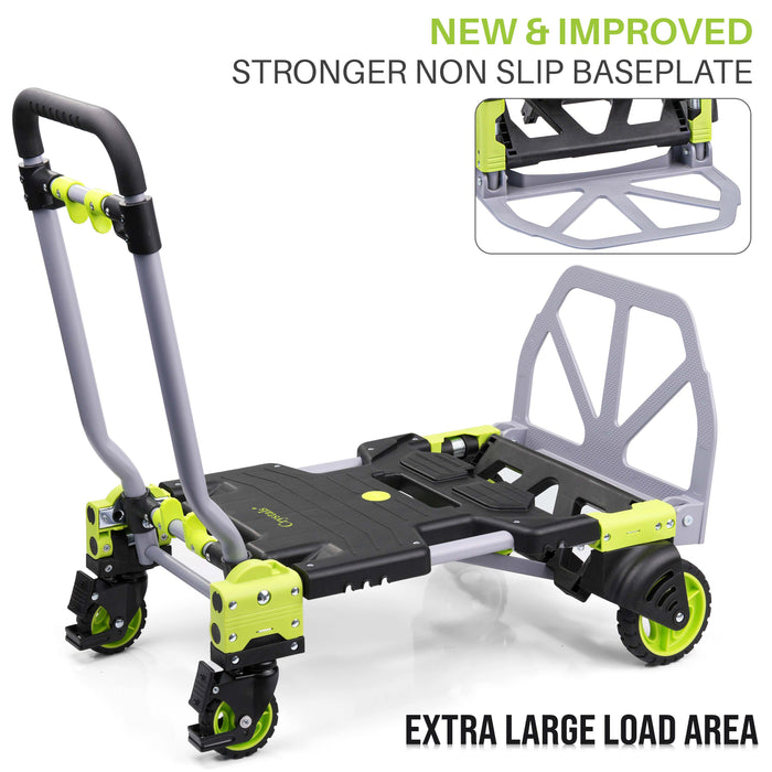 Telescopic handle trolley for easy lifting and control