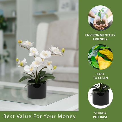 Artificial orchid arrangement for room decor