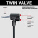 Bike pump with collapsible base and ergonomic grip UK version