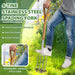 Ergonomic ash wood handle on heavy-duty garden fork, offering a comfortable grip for extended gardening sessions.