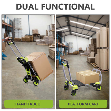 Compact folding trolley fits easily in car boot