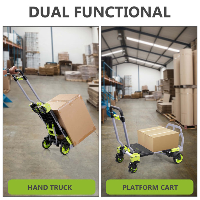 Compact folding trolley fits easily in car boot