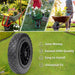 Durable 14-inch solid rubber puncture-proof wheel for heavy-duty use