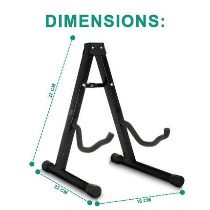 Durable Metal A-Frame Guitar Stand with Padded Arms for Acoustic Electric Bass
