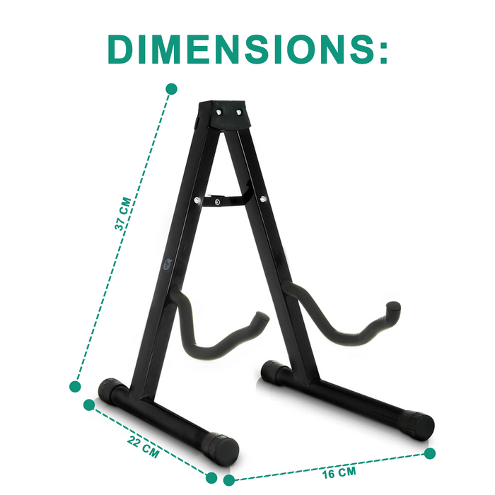 Durable Metal A-Frame Guitar Stand with Padded Arms for Acoustic Electric Bass