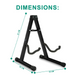 Durable Metal A-Frame Guitar Stand with Padded Arms for Acoustic Electric Bass