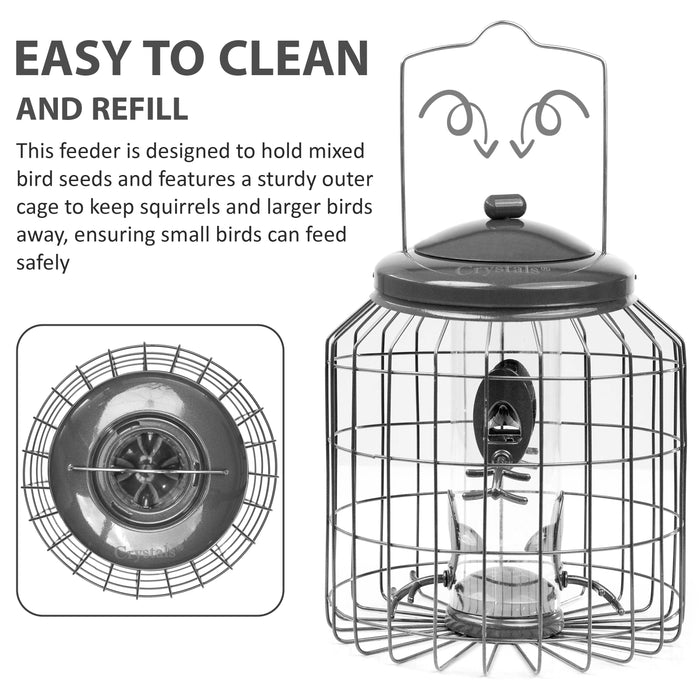 Durable outdoor bird feeder for UK weather conditions