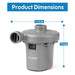Electric inflator deflator with 3 nozzles for pools, airbeds, and toys
