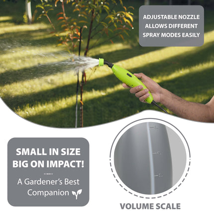 High pressure electric 5L garden sprayer ideal for UK lawns and patios