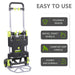 Foldable hand truck trolley for moving deliveries and boxes