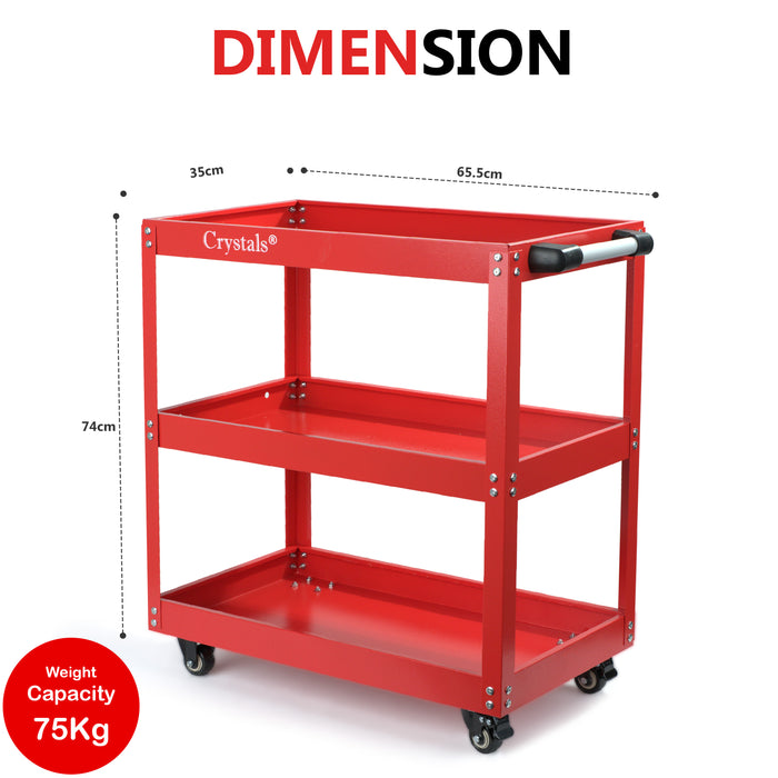 Garage tool trolley with castor wheels and brakes – perfect for UK workshops.