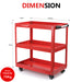 Garage tool trolley with castor wheels and brakes – perfect for UK workshops.