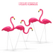 Pink flamingo decorations suitable for garden parties and events.