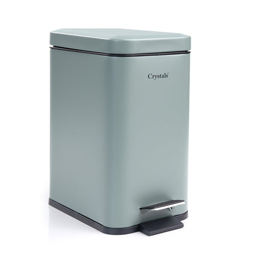 Green 5L bin placed in a modern bathroom