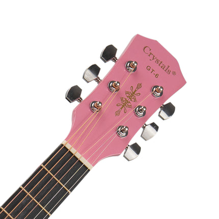 38" Full Size 6 String Guitar Pink Color