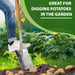 Weatherproofed hardwood wishbone handle on the 102cm garden spade, ergonomically designed for comfortable use and reduced wrist strain.