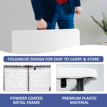 Heavy-Duty 34" Foldable Square Table with 150kg Weight Capacity