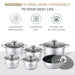 Stainless steel casserole pots compatible with induction hobs
