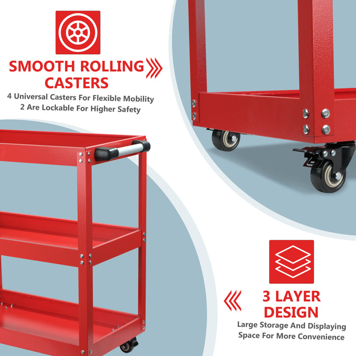 Industrial tool cart with 75Kg load capacity – strong steel design for UK users.