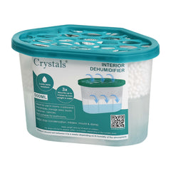 Compact interior dehumidifier moisture absorber for home use