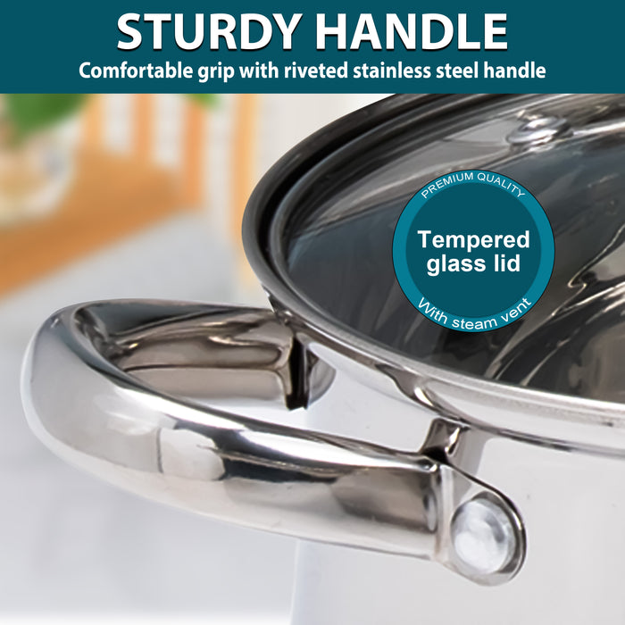 Heavy-duty induction cookware set for home cooking
