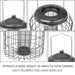 Metal bird feeder with squirrel guard for safe feeding