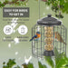  Outdoor metal fatball feeder for wild garden birds UK