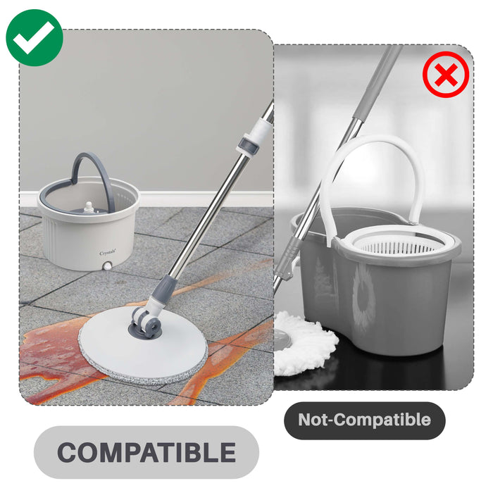 Microfiber mop head refills for cleaning hard floor surfaces