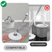 Microfiber mop head refills for cleaning hard floor surfaces