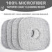 Reusable square mop pads replacement set of 4 for hard floors