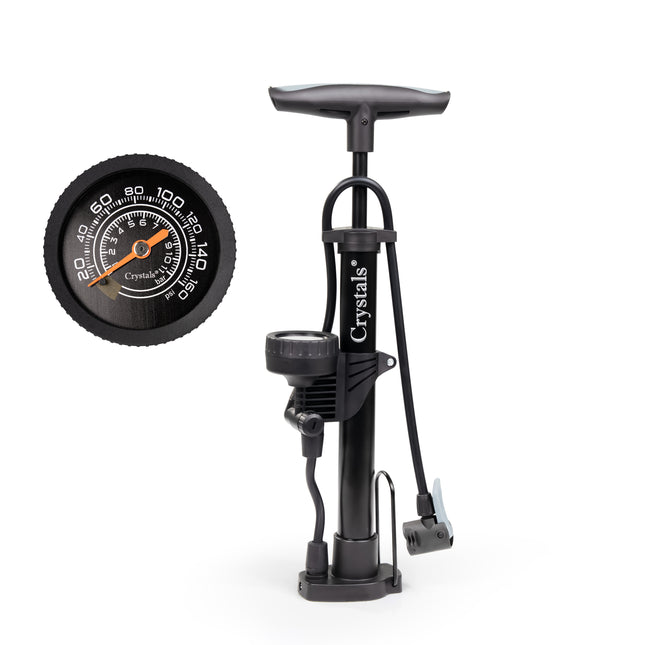 Mini hand bike pump with pressure gauge for bicycle tyres in UK