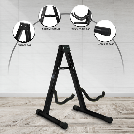 Non-Slip Folding A-Frame Guitar Stand for Stable Support and Scratch Prevention