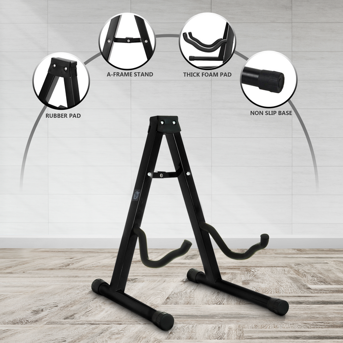 Non-Slip Folding A-Frame Guitar Stand for Stable Support and Scratch Prevention