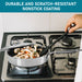 Non stick pan with heat-resistant handle and glass lid for cooking
