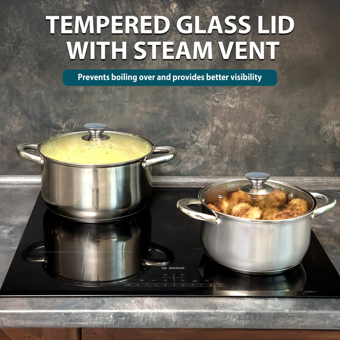 Marble-coated nonstick frying pan for induction cooking