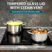 Marble-coated nonstick frying pan for induction cooking