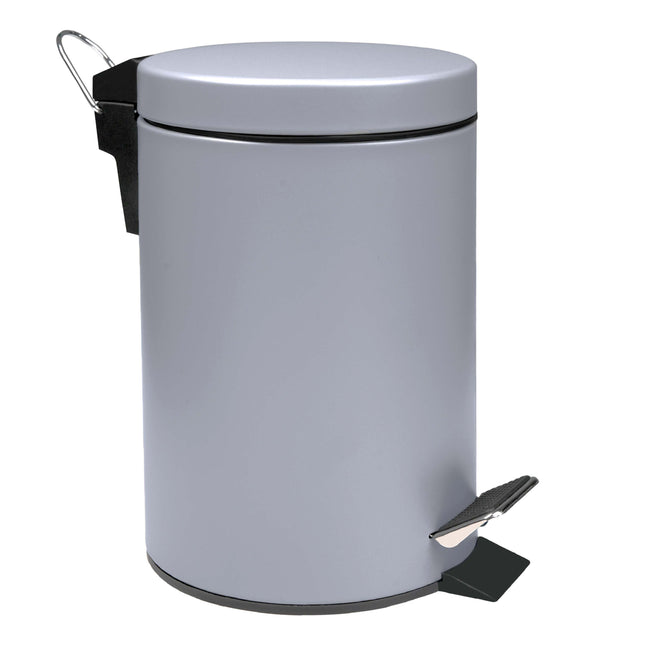 3 Litre Small Pedal Bin Grey