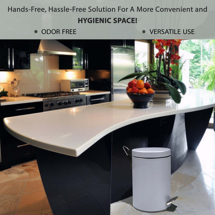 3 Litre Small Pedal Bin Grey